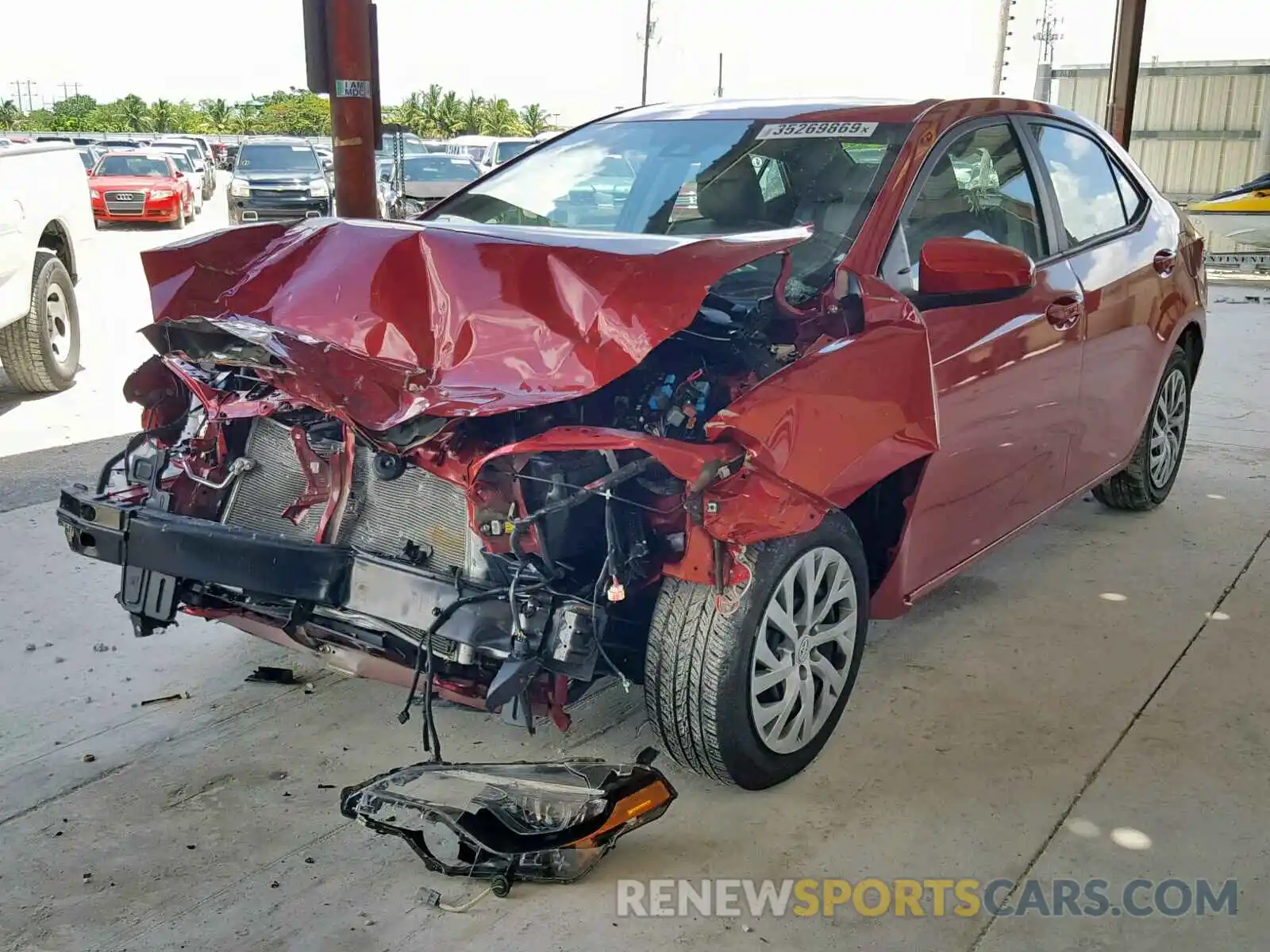 2 Фотография поврежденного автомобиля 2T1BURHE4KC204116 TOYOTA COROLLA 2019