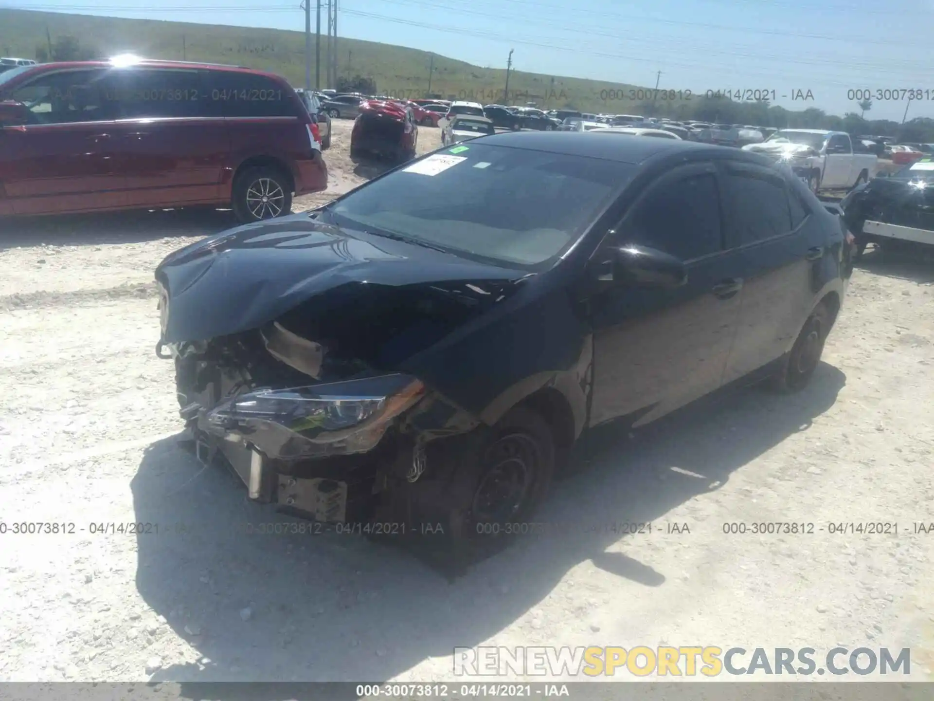 2 Фотография поврежденного автомобиля 2T1BURHE4KC204309 TOYOTA COROLLA 2019