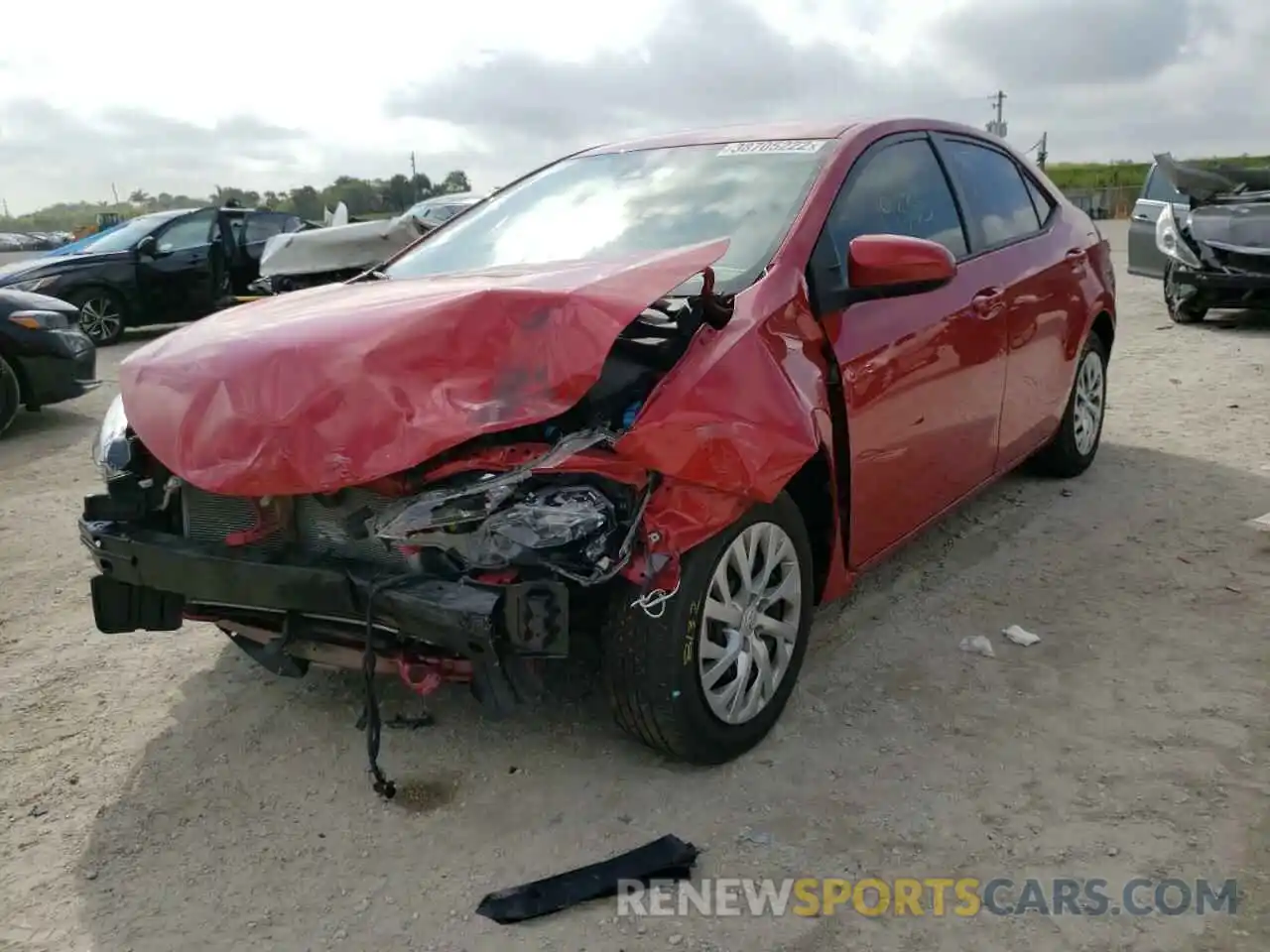 2 Photograph of a damaged car 2T1BURHE4KC205718 TOYOTA COROLLA 2019