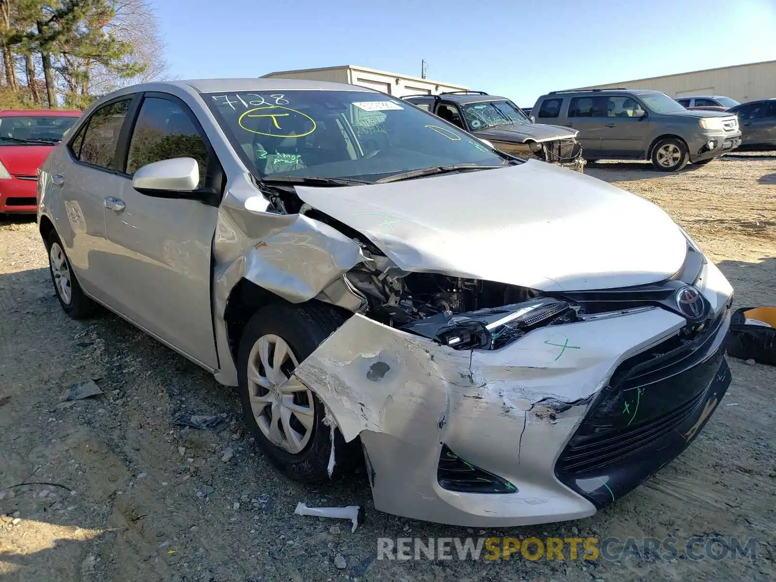 1 Photograph of a damaged car 2T1BURHE4KC207128 TOYOTA COROLLA 2019