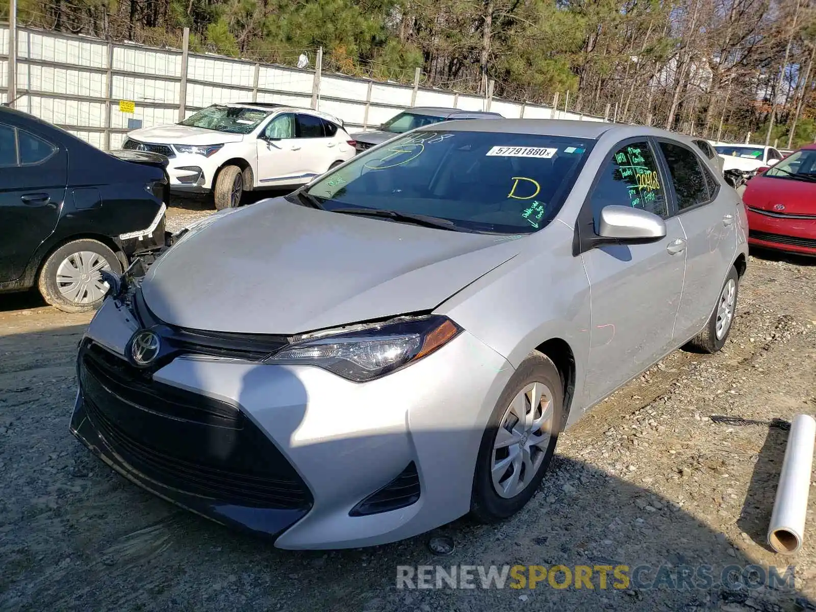 2 Photograph of a damaged car 2T1BURHE4KC207128 TOYOTA COROLLA 2019