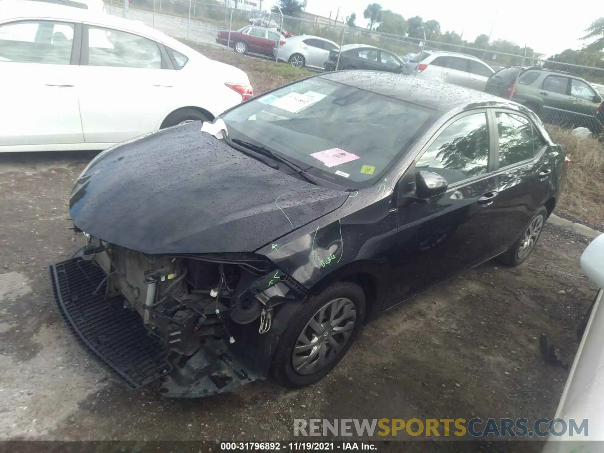 2 Photograph of a damaged car 2T1BURHE4KC209106 TOYOTA COROLLA 2019