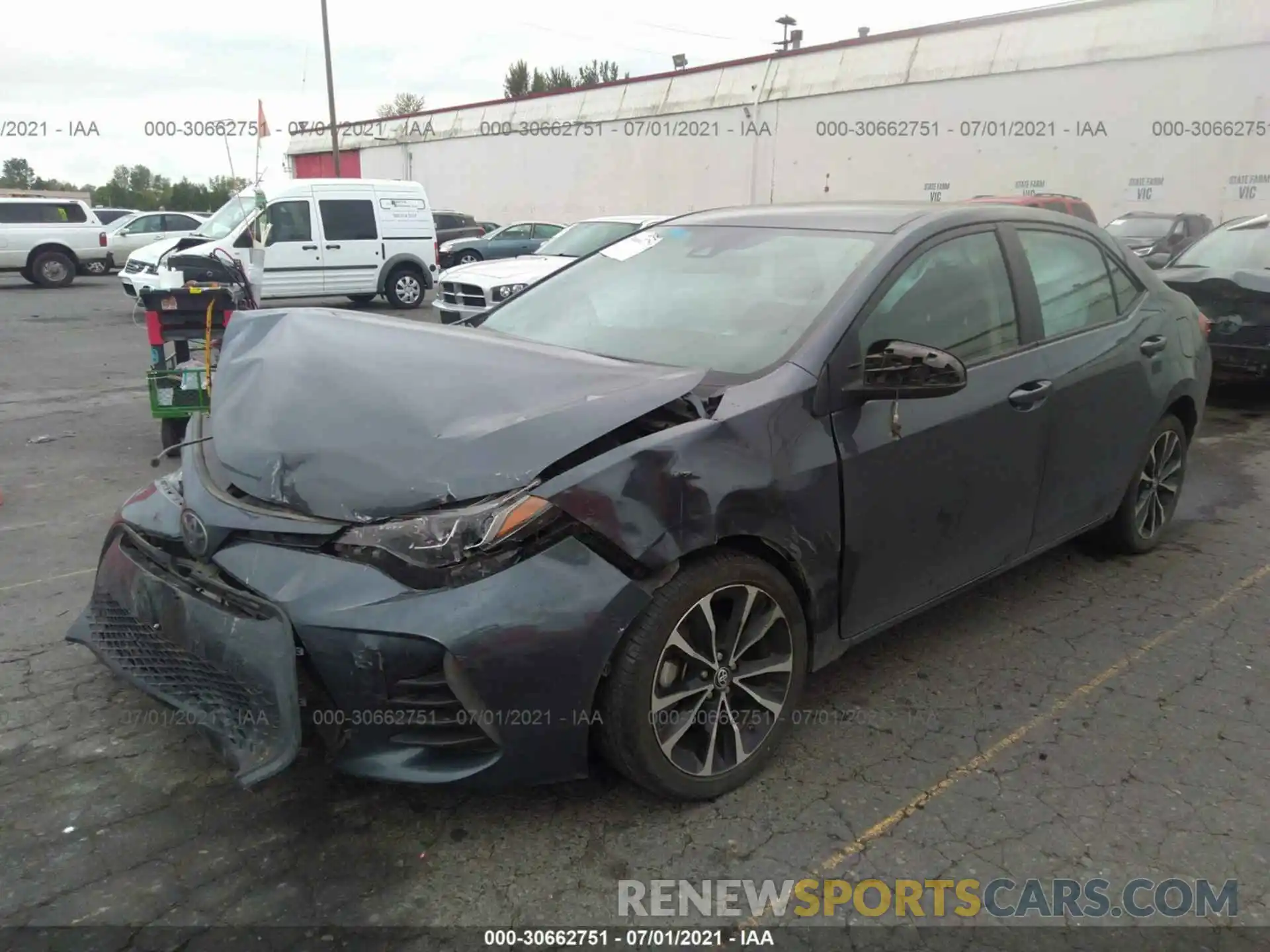 2 Photograph of a damaged car 2T1BURHE4KC209784 TOYOTA COROLLA 2019