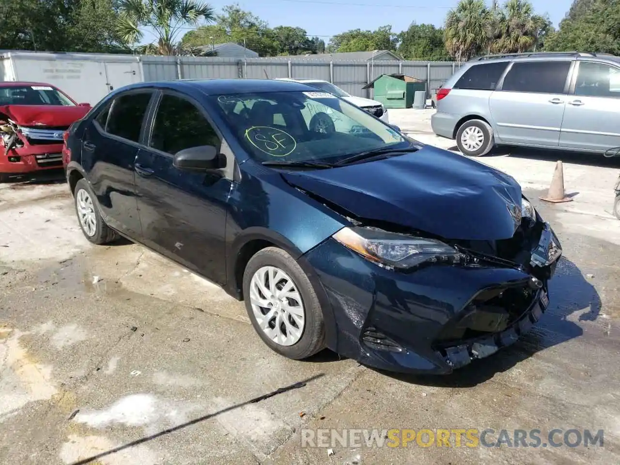 1 Photograph of a damaged car 2T1BURHE4KC211356 TOYOTA COROLLA 2019