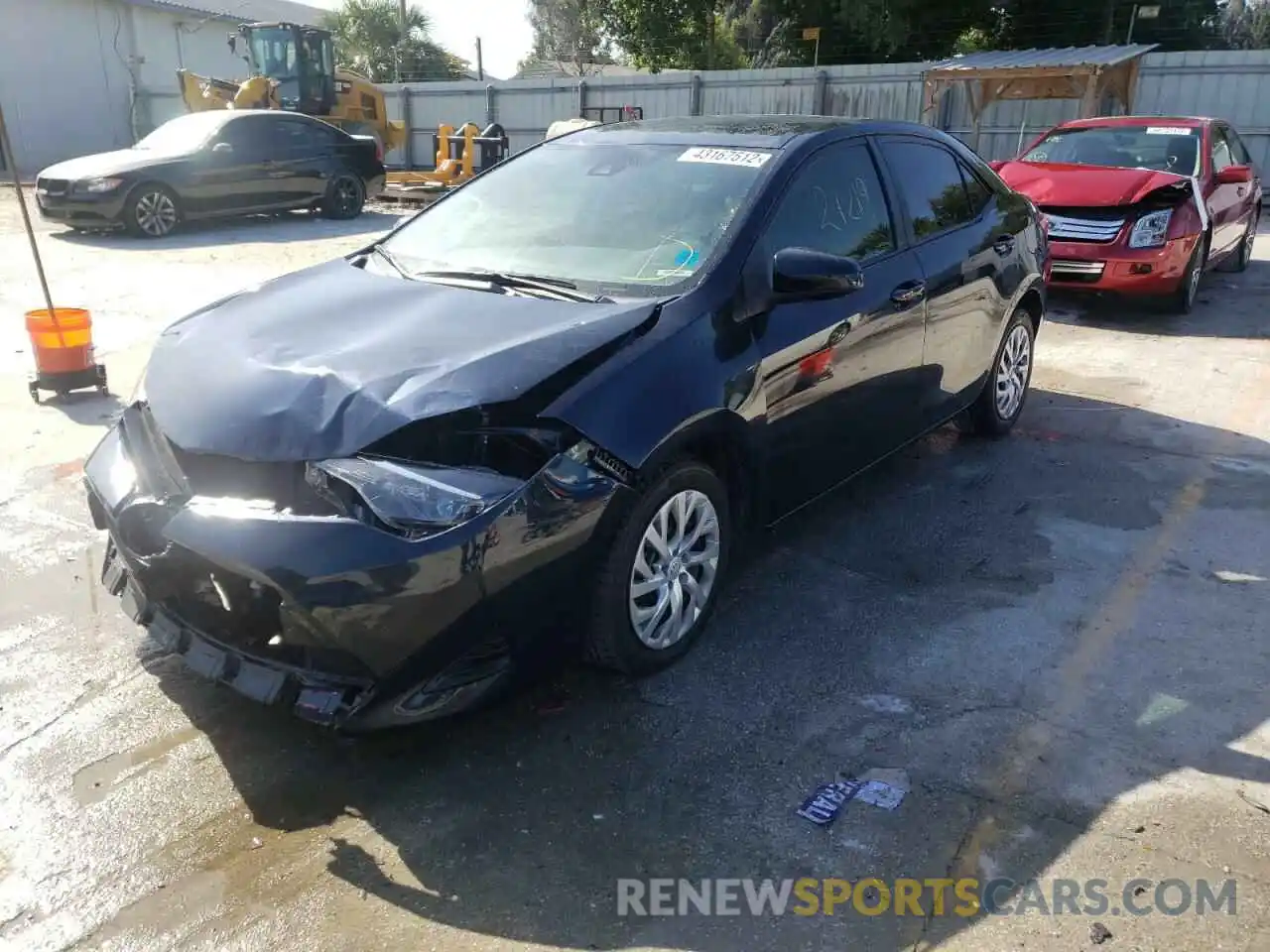 2 Photograph of a damaged car 2T1BURHE4KC211356 TOYOTA COROLLA 2019