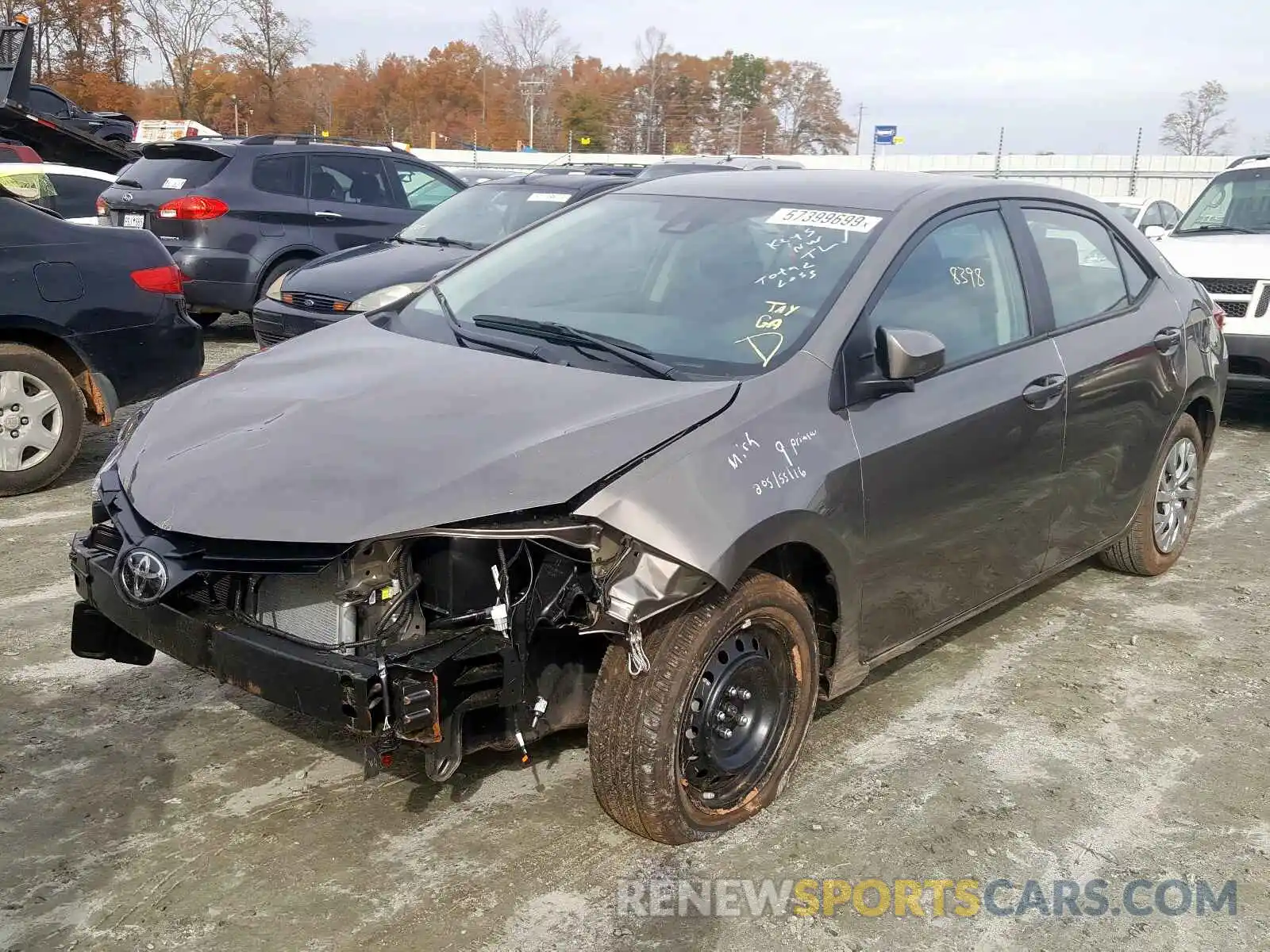 2 Photograph of a damaged car 2T1BURHE4KC211423 TOYOTA COROLLA 2019