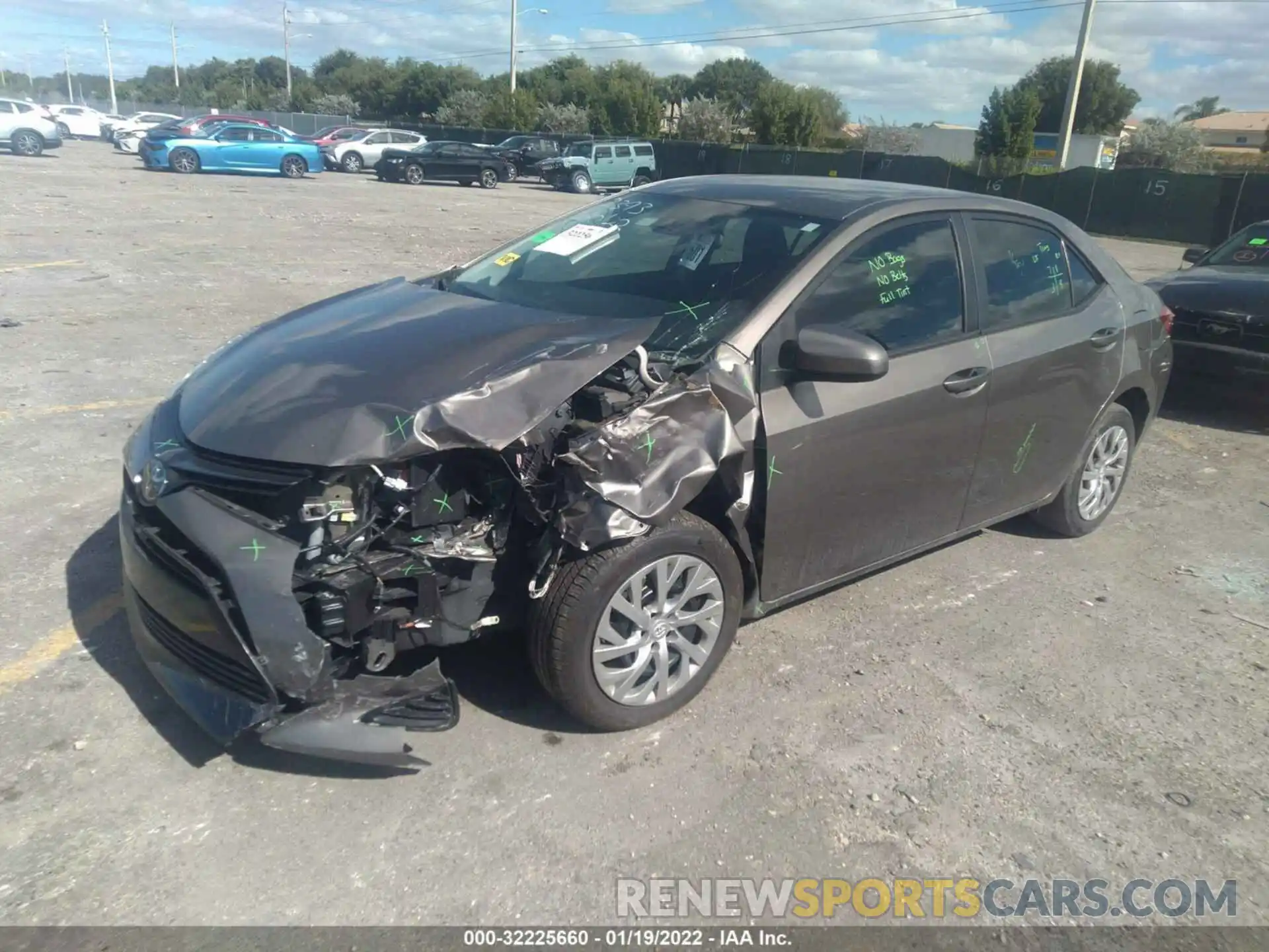 2 Photograph of a damaged car 2T1BURHE4KC212393 TOYOTA COROLLA 2019