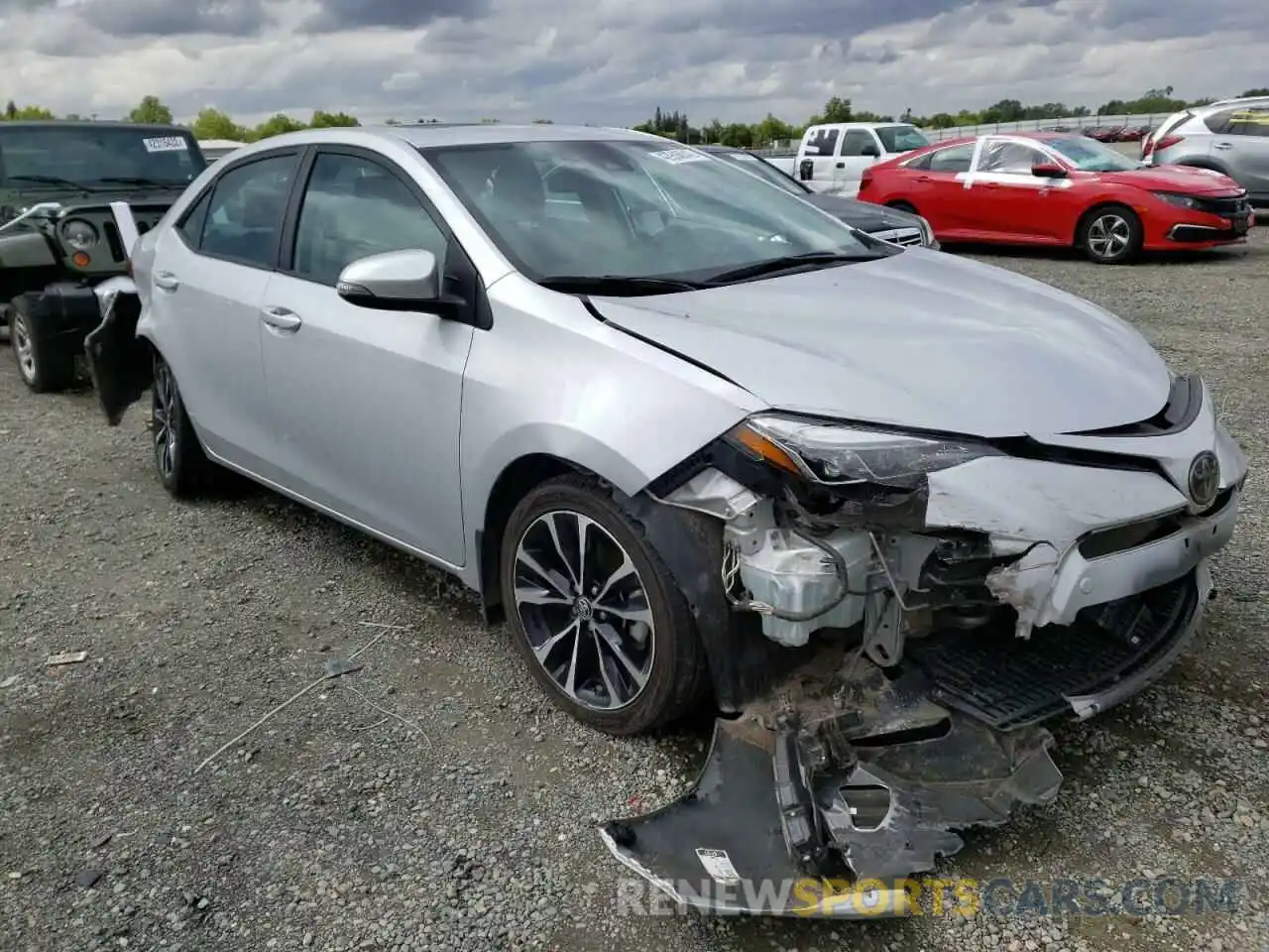 1 Photograph of a damaged car 2T1BURHE4KC212829 TOYOTA COROLLA 2019