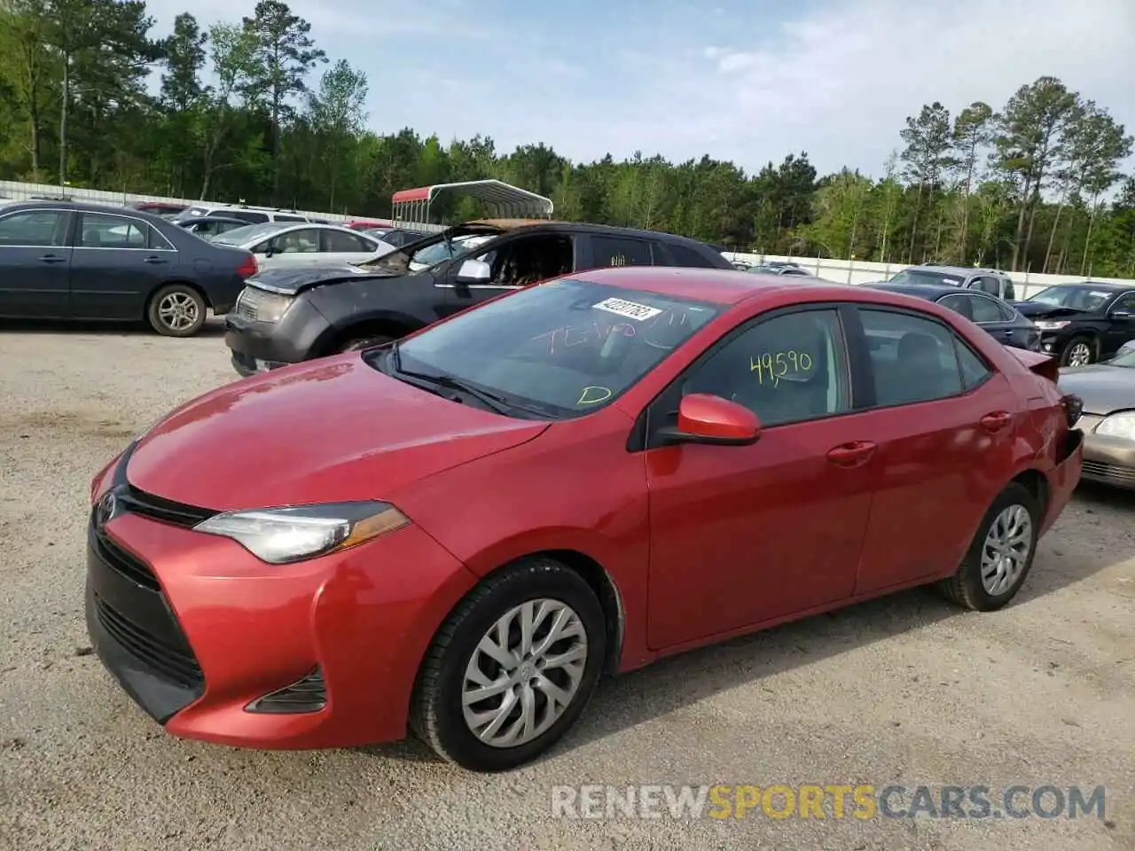 2 Photograph of a damaged car 2T1BURHE4KC215729 TOYOTA COROLLA 2019