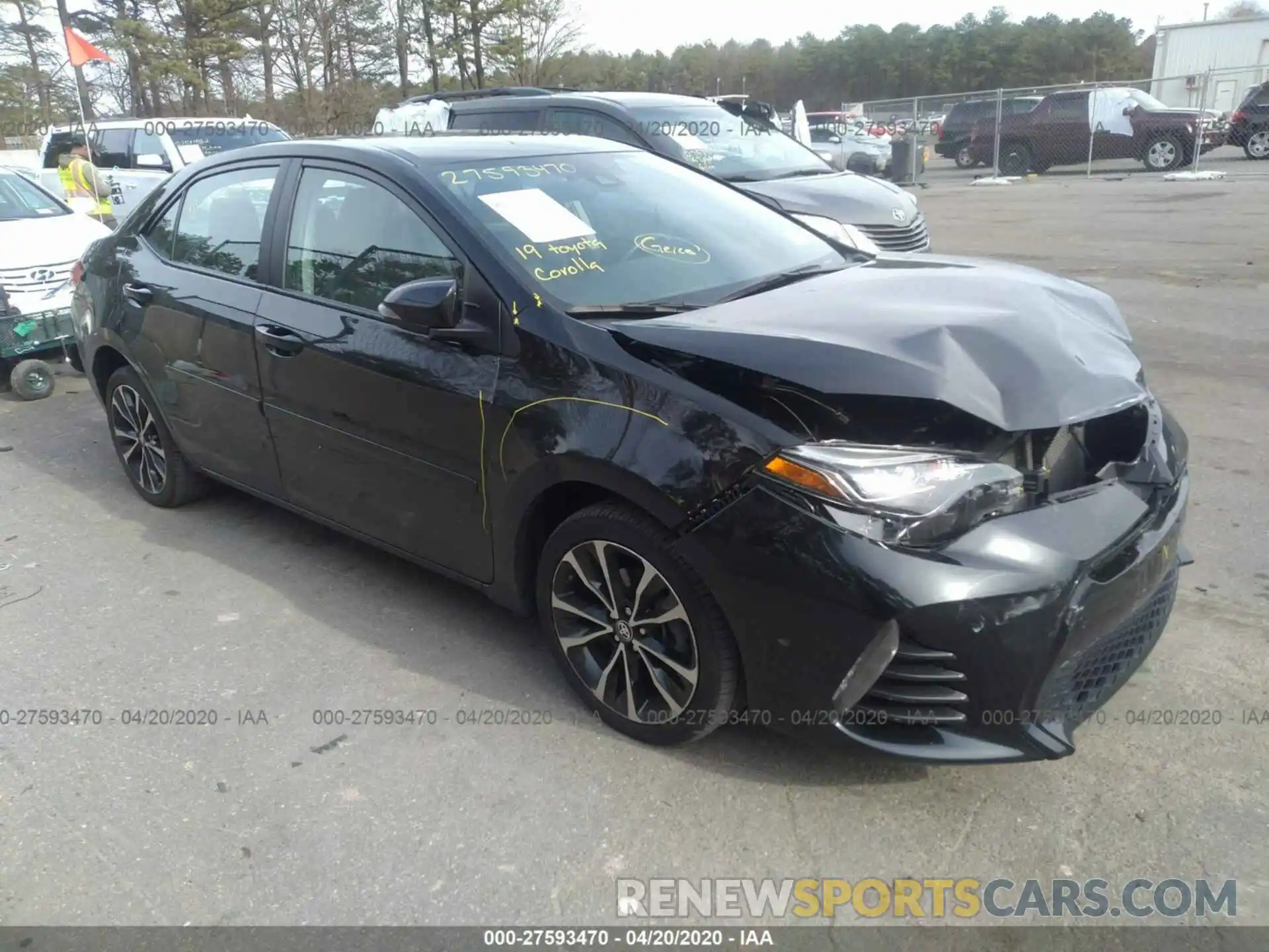 1 Photograph of a damaged car 2T1BURHE4KC216234 TOYOTA COROLLA 2019