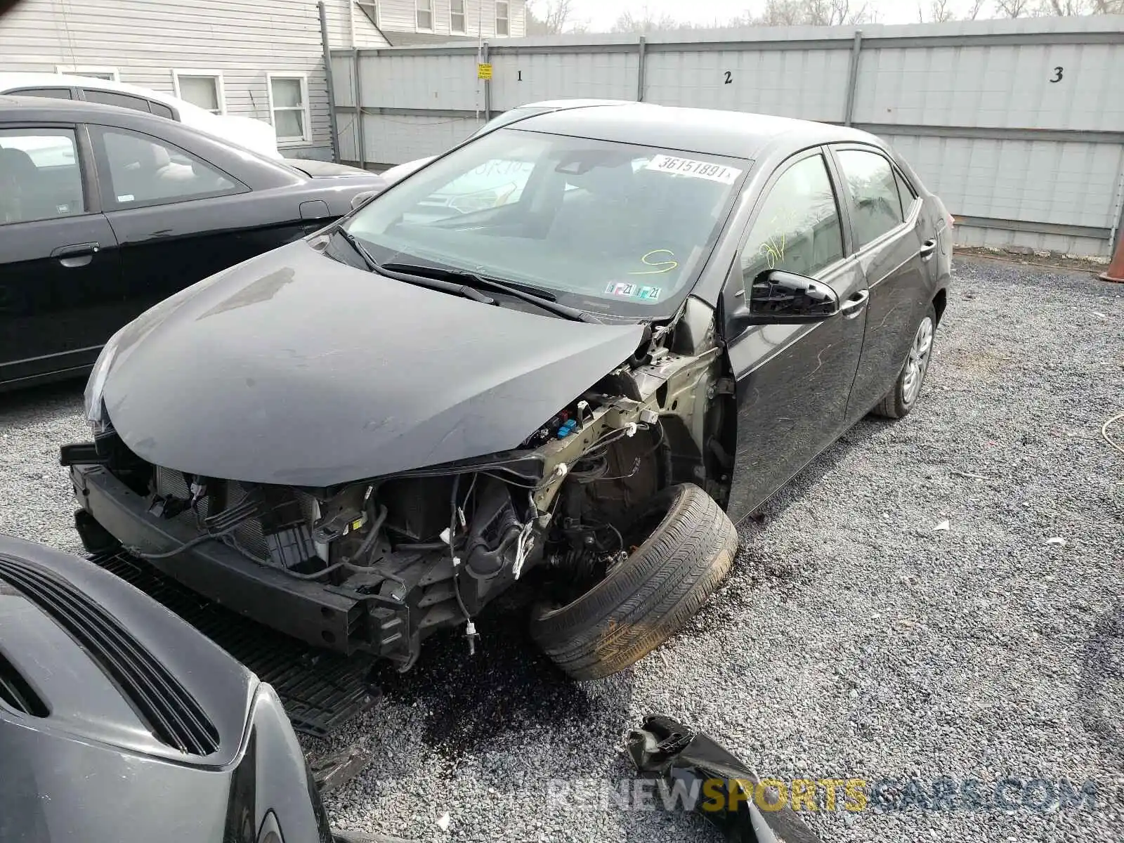 2 Photograph of a damaged car 2T1BURHE4KC219022 TOYOTA COROLLA 2019