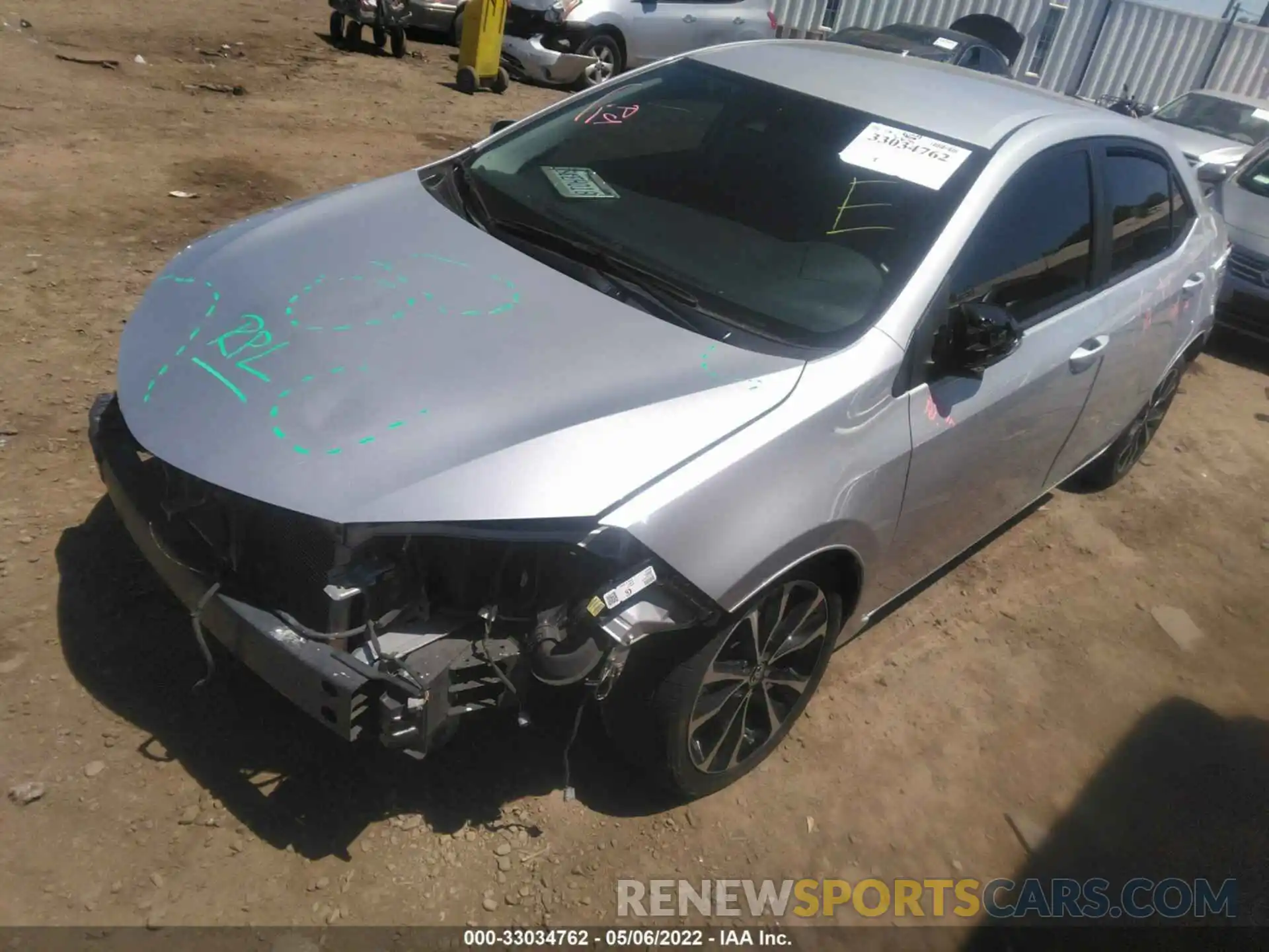 2 Photograph of a damaged car 2T1BURHE4KC219943 TOYOTA COROLLA 2019