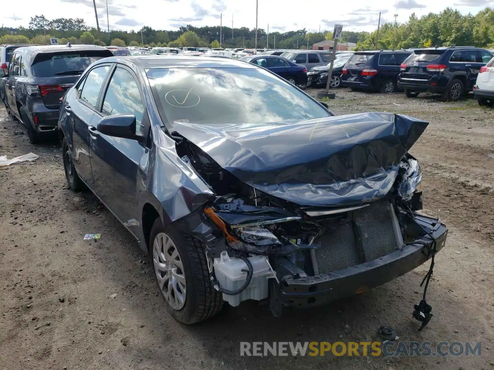 1 Photograph of a damaged car 2T1BURHE4KC222664 TOYOTA COROLLA 2019