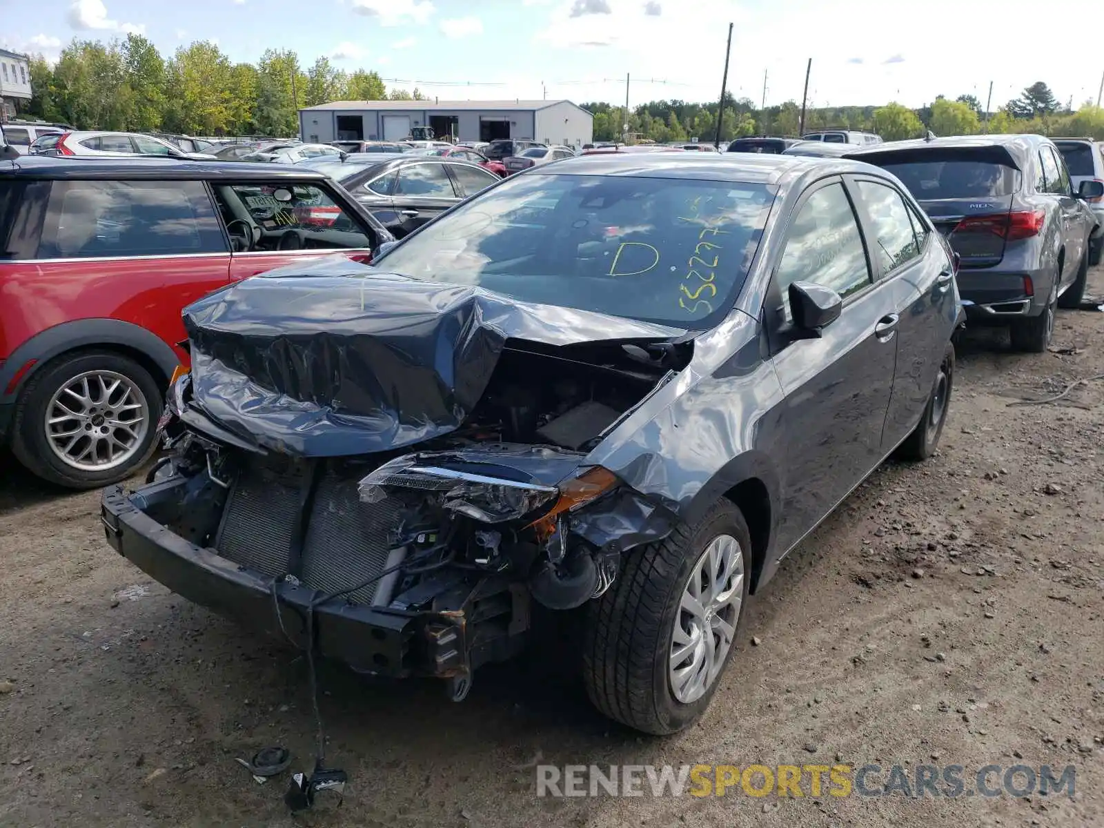 2 Photograph of a damaged car 2T1BURHE4KC222664 TOYOTA COROLLA 2019