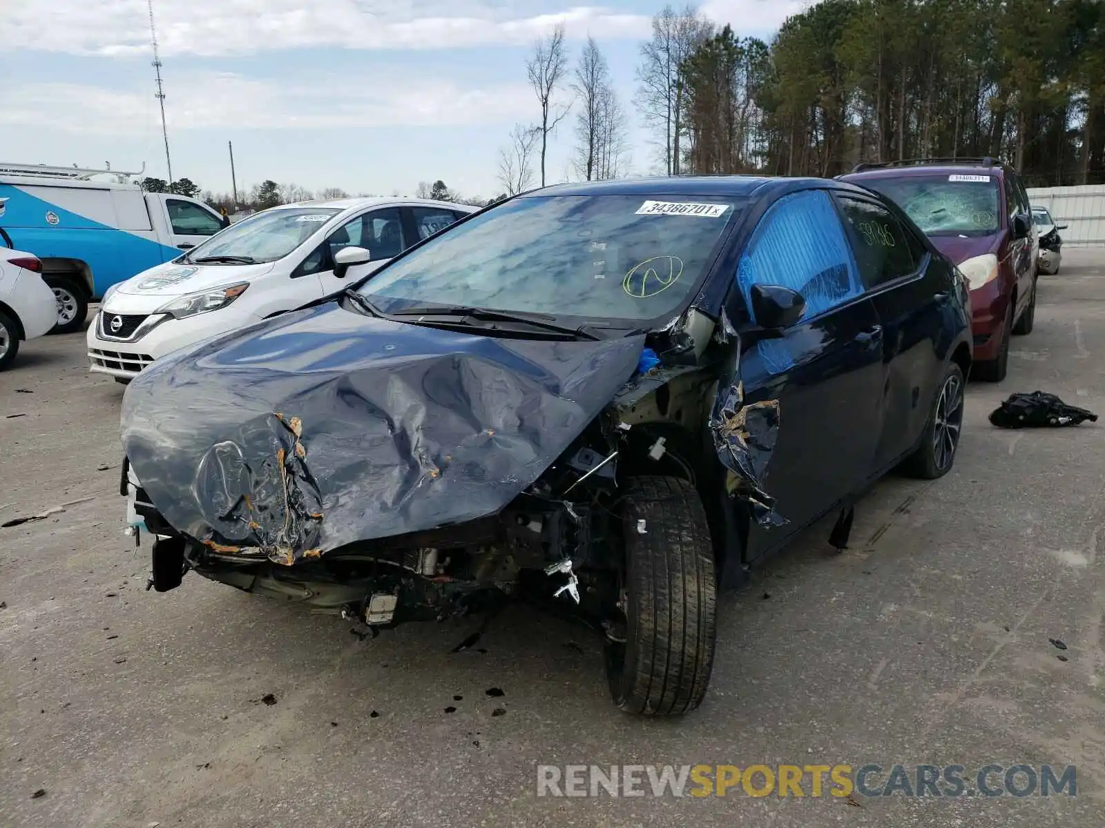 2 Photograph of a damaged car 2T1BURHE4KC223412 TOYOTA COROLLA 2019