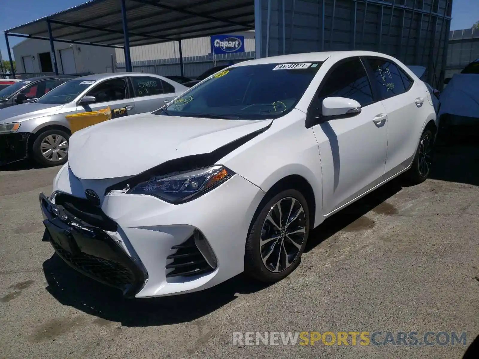 2 Photograph of a damaged car 2T1BURHE4KC224429 TOYOTA COROLLA 2019