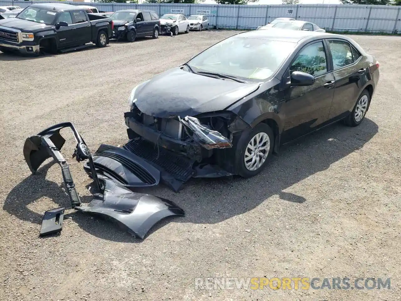 2 Photograph of a damaged car 2T1BURHE4KC225211 TOYOTA COROLLA 2019