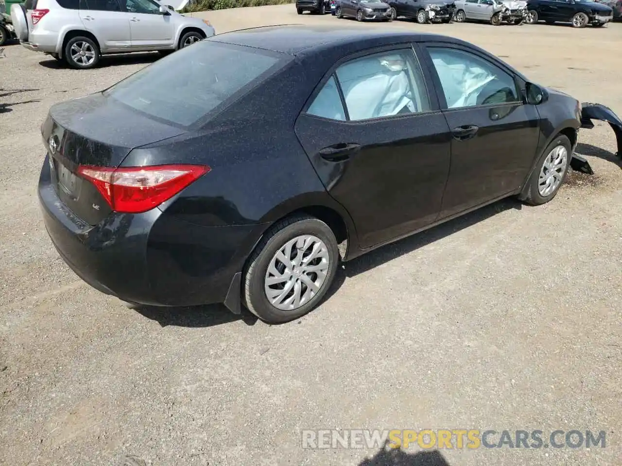 4 Photograph of a damaged car 2T1BURHE4KC225211 TOYOTA COROLLA 2019