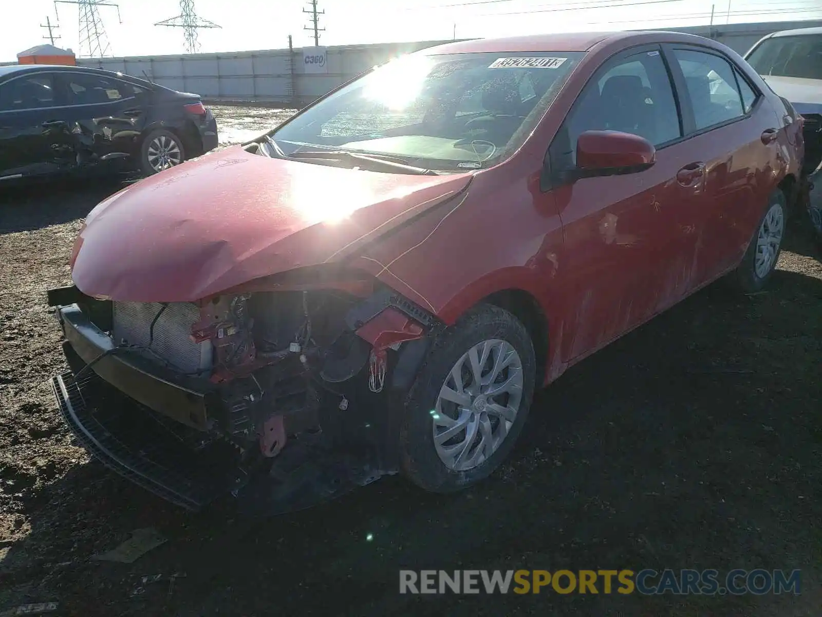 2 Photograph of a damaged car 2T1BURHE4KC225905 TOYOTA COROLLA 2019