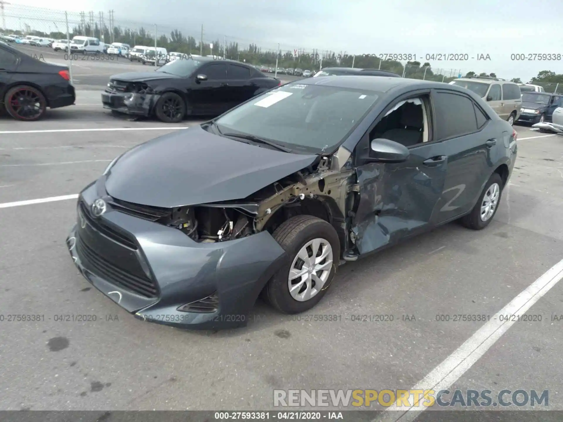 2 Фотография поврежденного автомобиля 2T1BURHE4KC226374 TOYOTA COROLLA 2019