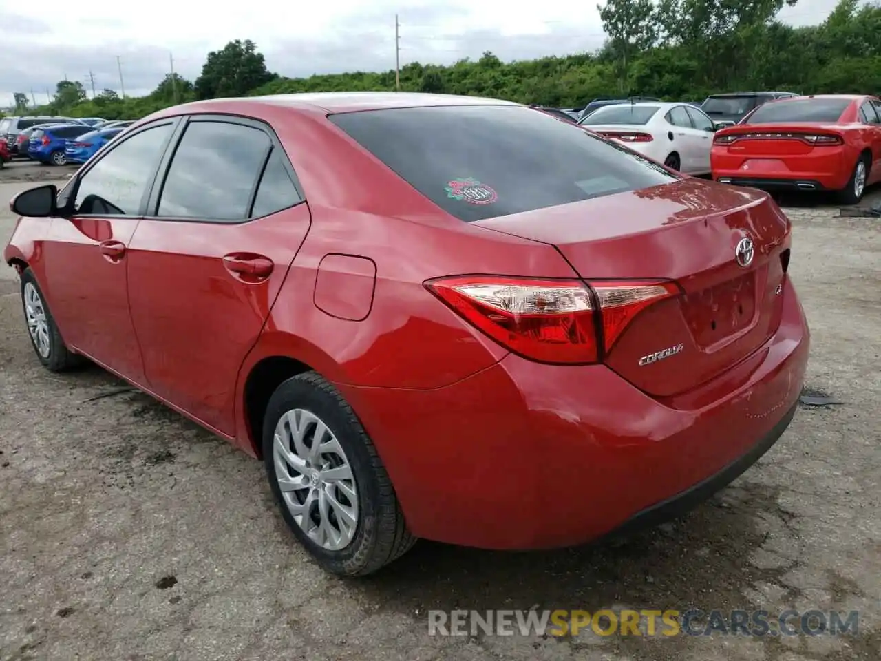 3 Photograph of a damaged car 2T1BURHE4KC228643 TOYOTA COROLLA 2019