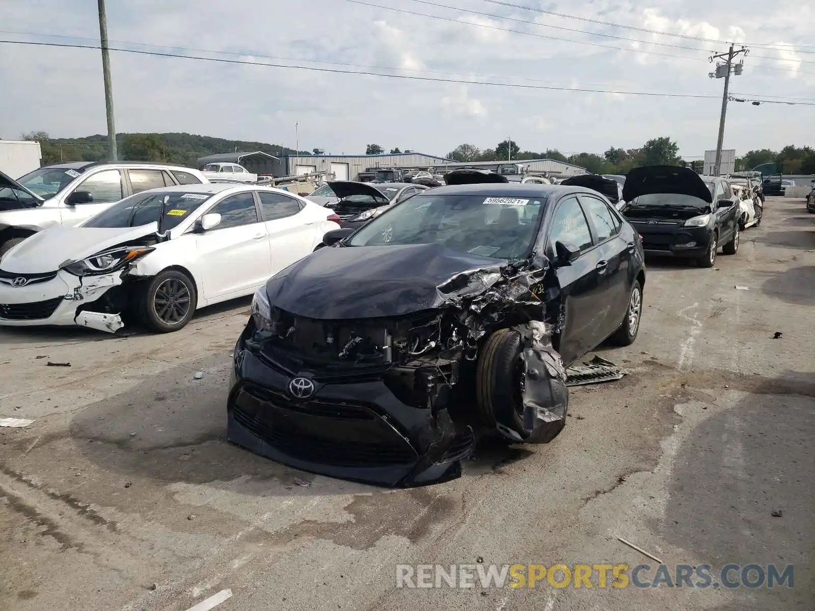 2 Photograph of a damaged car 2T1BURHE4KC229002 TOYOTA COROLLA 2019