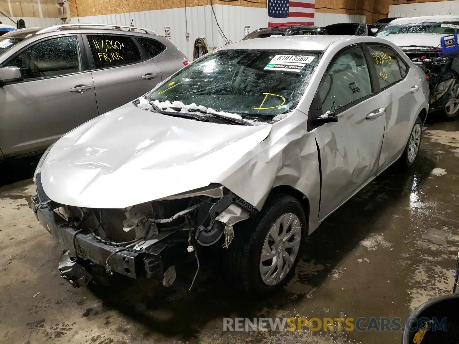 2 Photograph of a damaged car 2T1BURHE4KC230134 TOYOTA COROLLA 2019