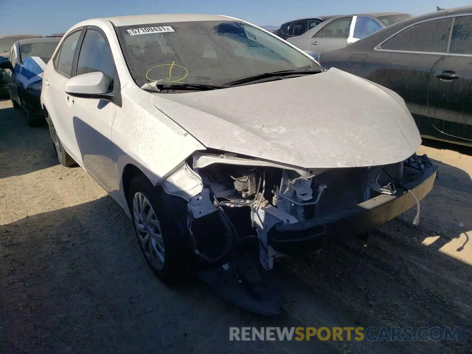 1 Photograph of a damaged car 2T1BURHE4KC233955 TOYOTA COROLLA 2019