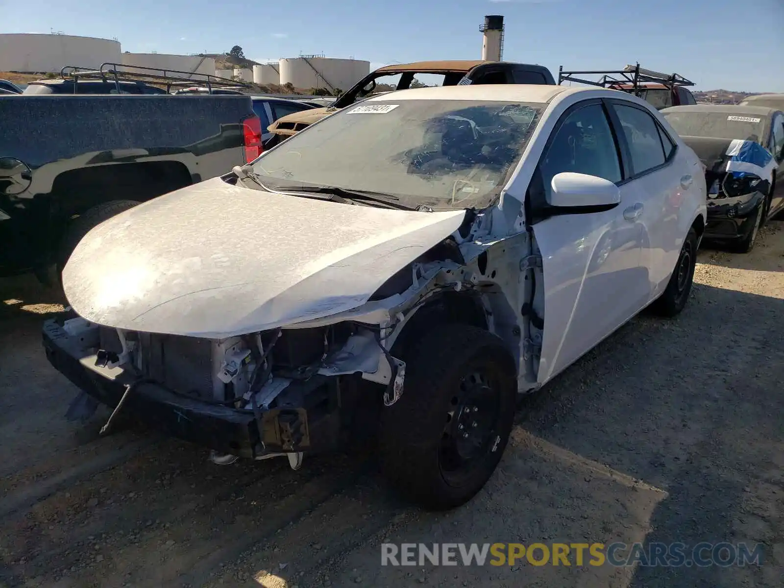 2 Photograph of a damaged car 2T1BURHE4KC233955 TOYOTA COROLLA 2019