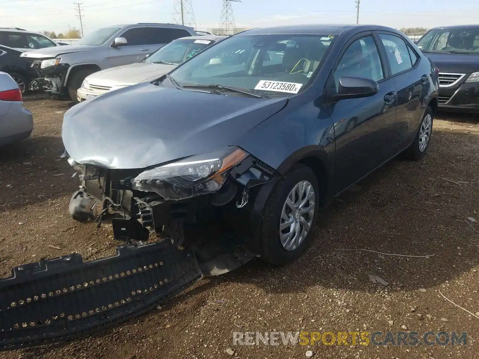 2 Photograph of a damaged car 2T1BURHE4KC234670 TOYOTA COROLLA 2019