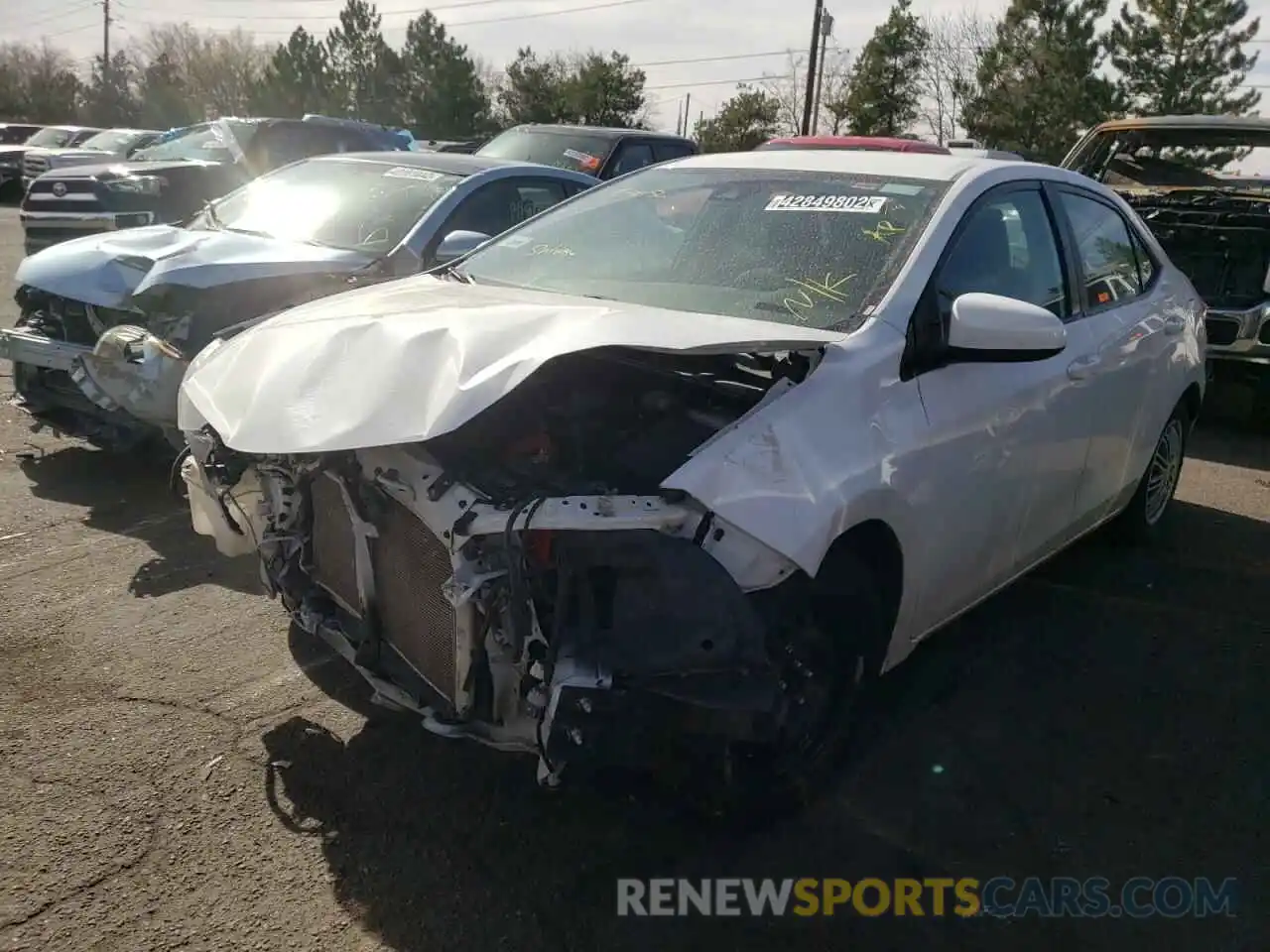 2 Photograph of a damaged car 2T1BURHE4KC236239 TOYOTA COROLLA 2019