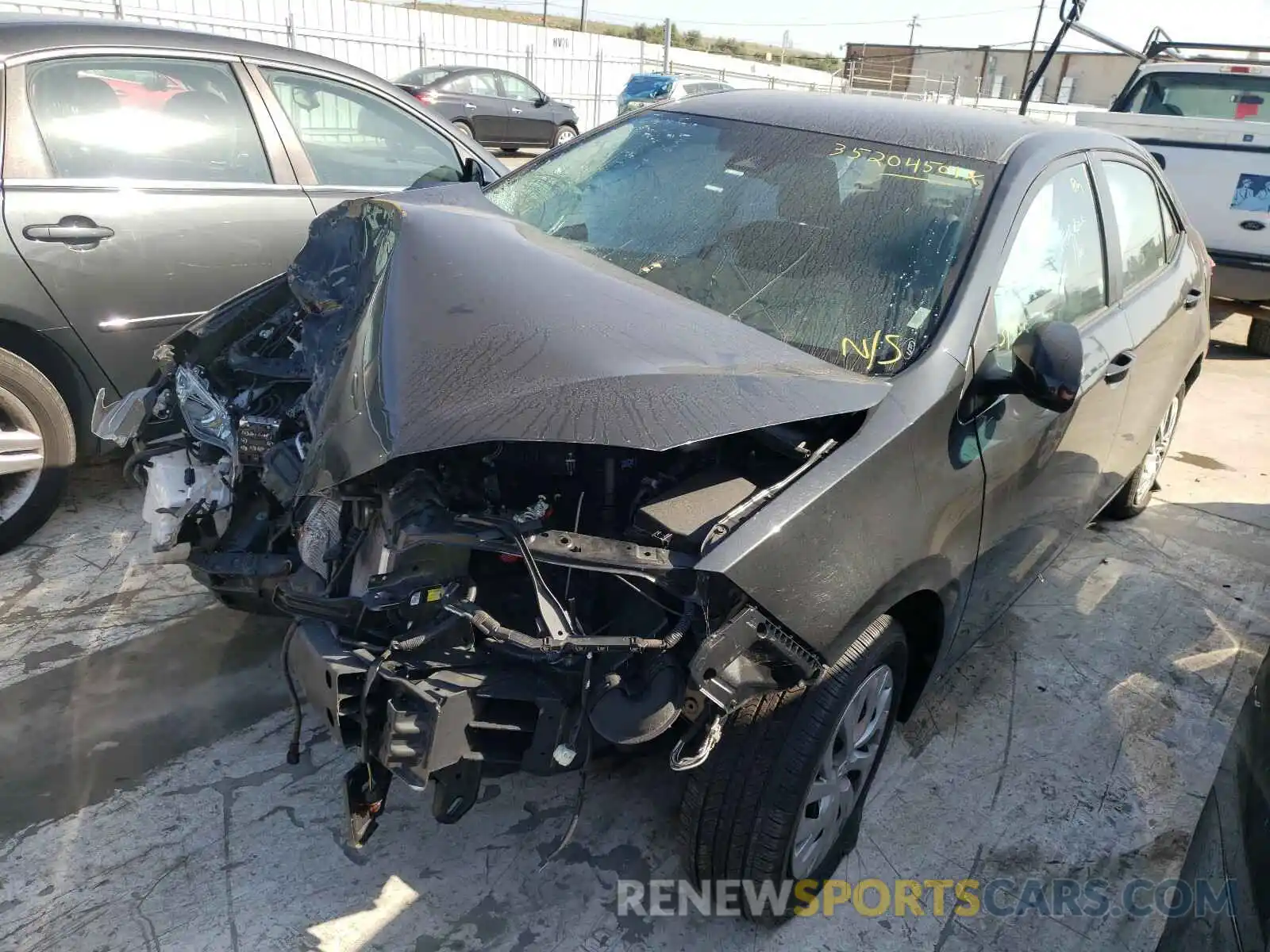 2 Photograph of a damaged car 2T1BURHE4KC238461 TOYOTA COROLLA 2019