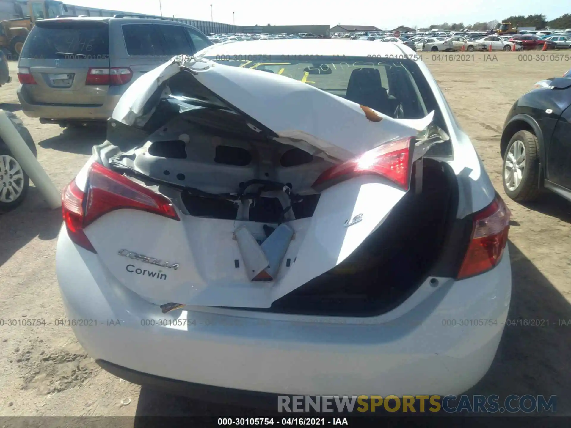 6 Photograph of a damaged car 2T1BURHE4KC240372 TOYOTA COROLLA 2019