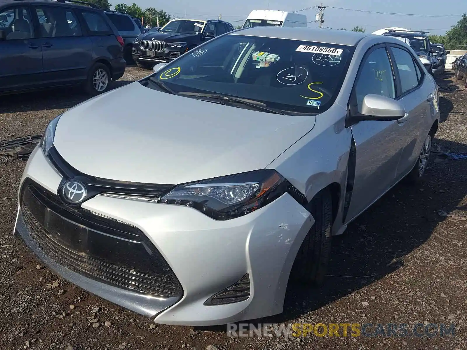 2 Photograph of a damaged car 2T1BURHE4KC241733 TOYOTA COROLLA 2019