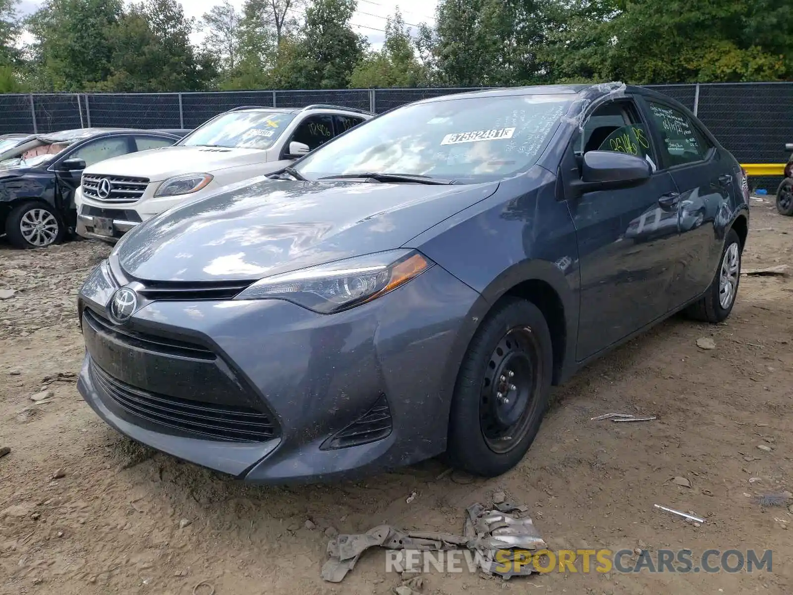 2 Photograph of a damaged car 2T1BURHE4KC243028 TOYOTA COROLLA 2019