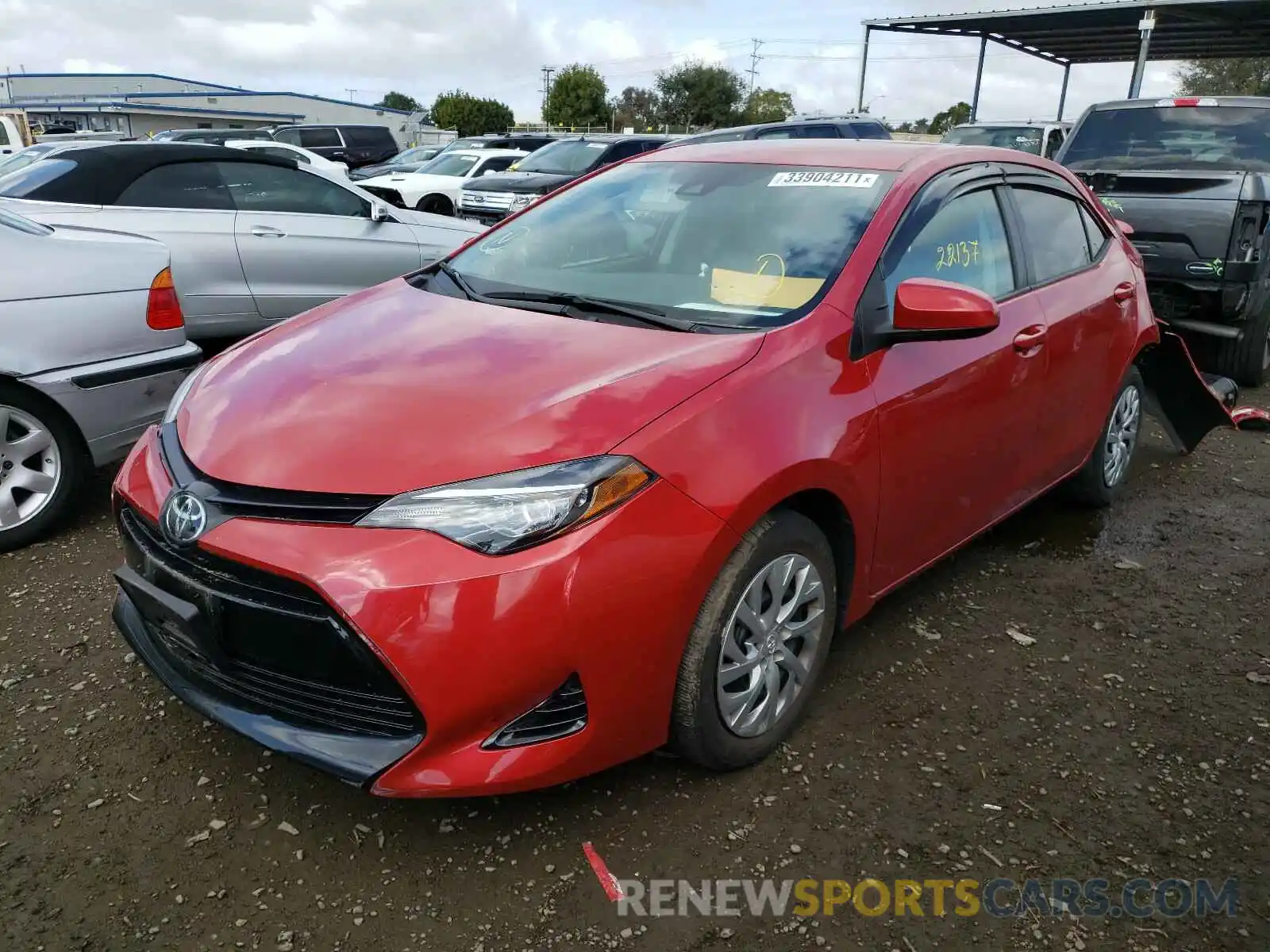 2 Photograph of a damaged car 2T1BURHE5KC127224 TOYOTA COROLLA 2019