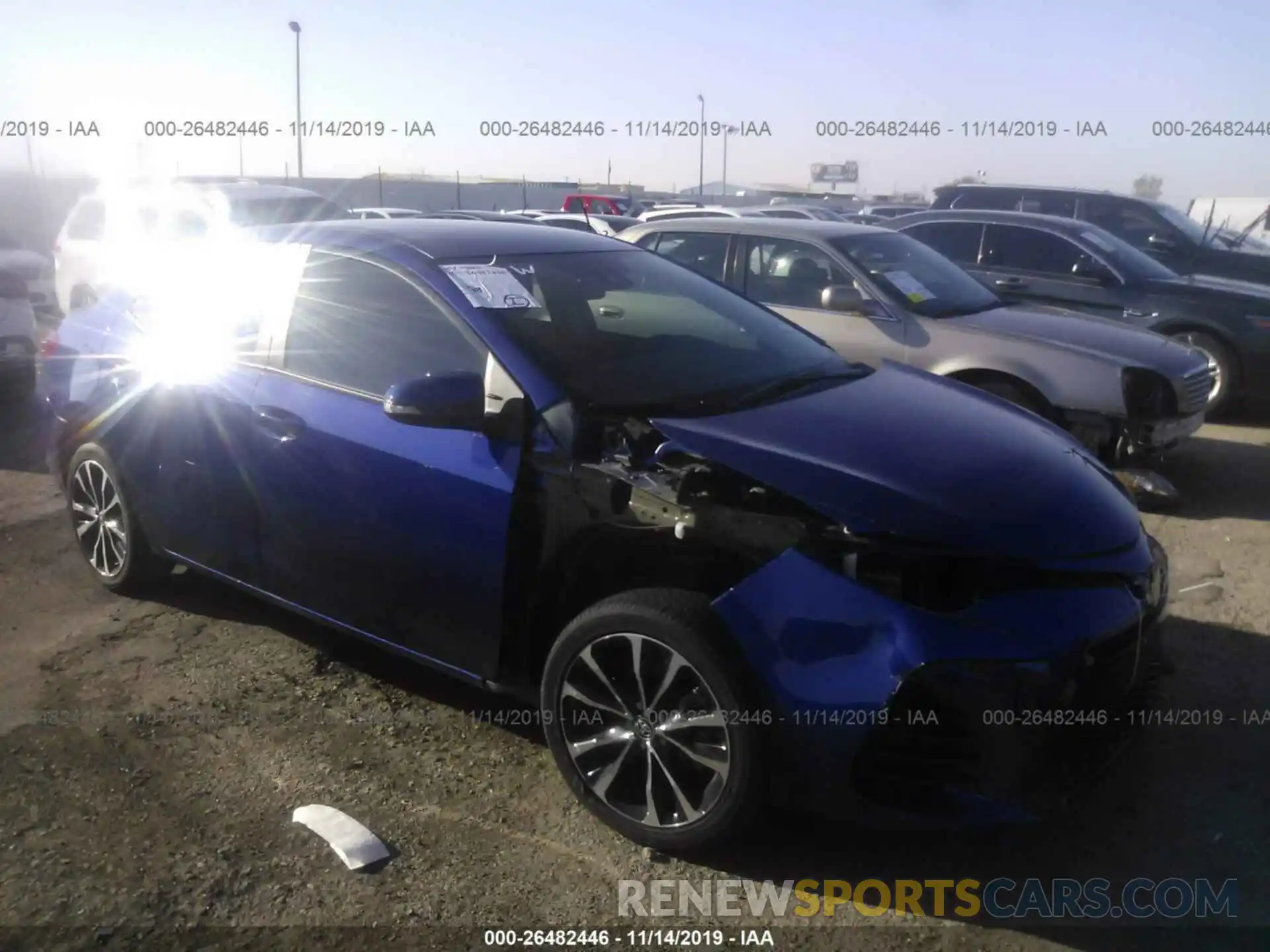 1 Photograph of a damaged car 2T1BURHE5KC127580 TOYOTA COROLLA 2019