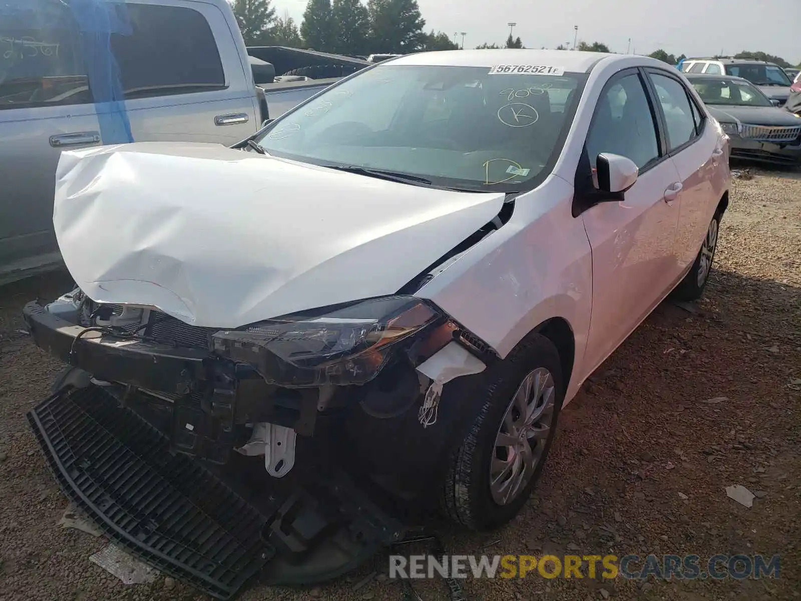 2 Photograph of a damaged car 2T1BURHE5KC128003 TOYOTA COROLLA 2019