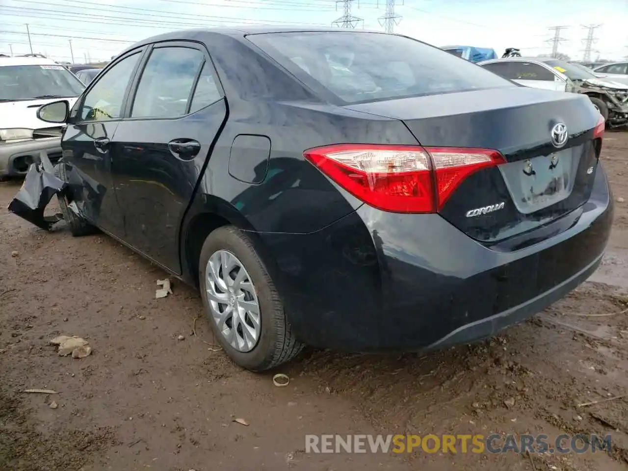 3 Photograph of a damaged car 2T1BURHE5KC128583 TOYOTA COROLLA 2019