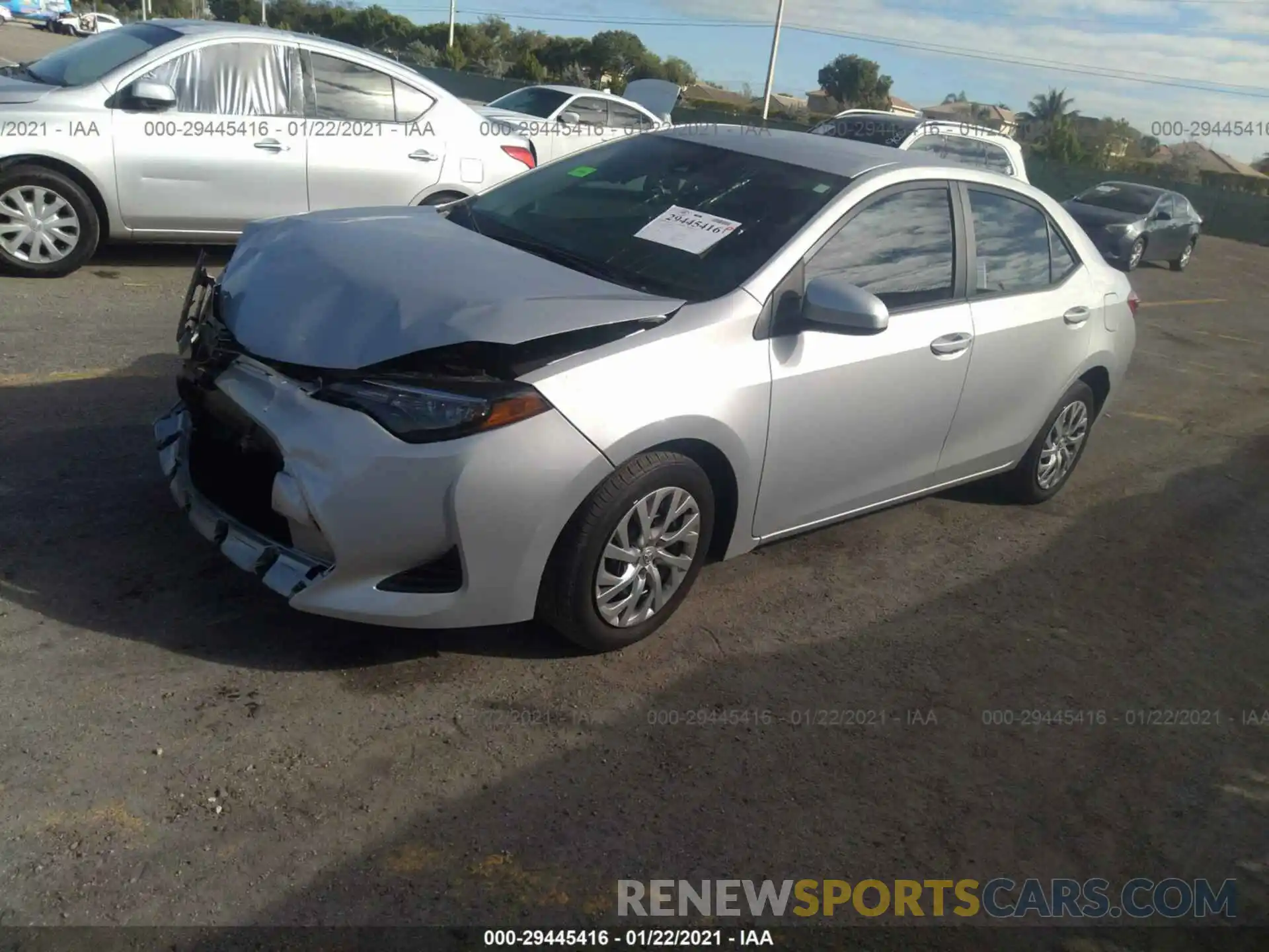 2 Photograph of a damaged car 2T1BURHE5KC132181 TOYOTA COROLLA 2019