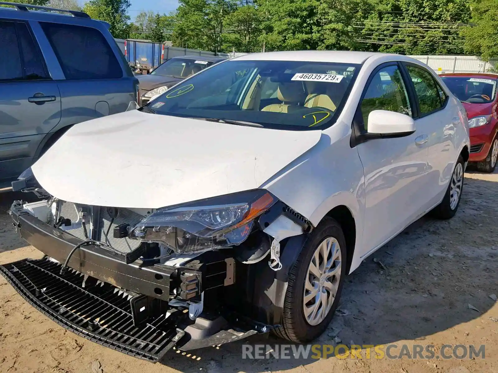 2 Photograph of a damaged car 2T1BURHE5KC132634 TOYOTA COROLLA 2019