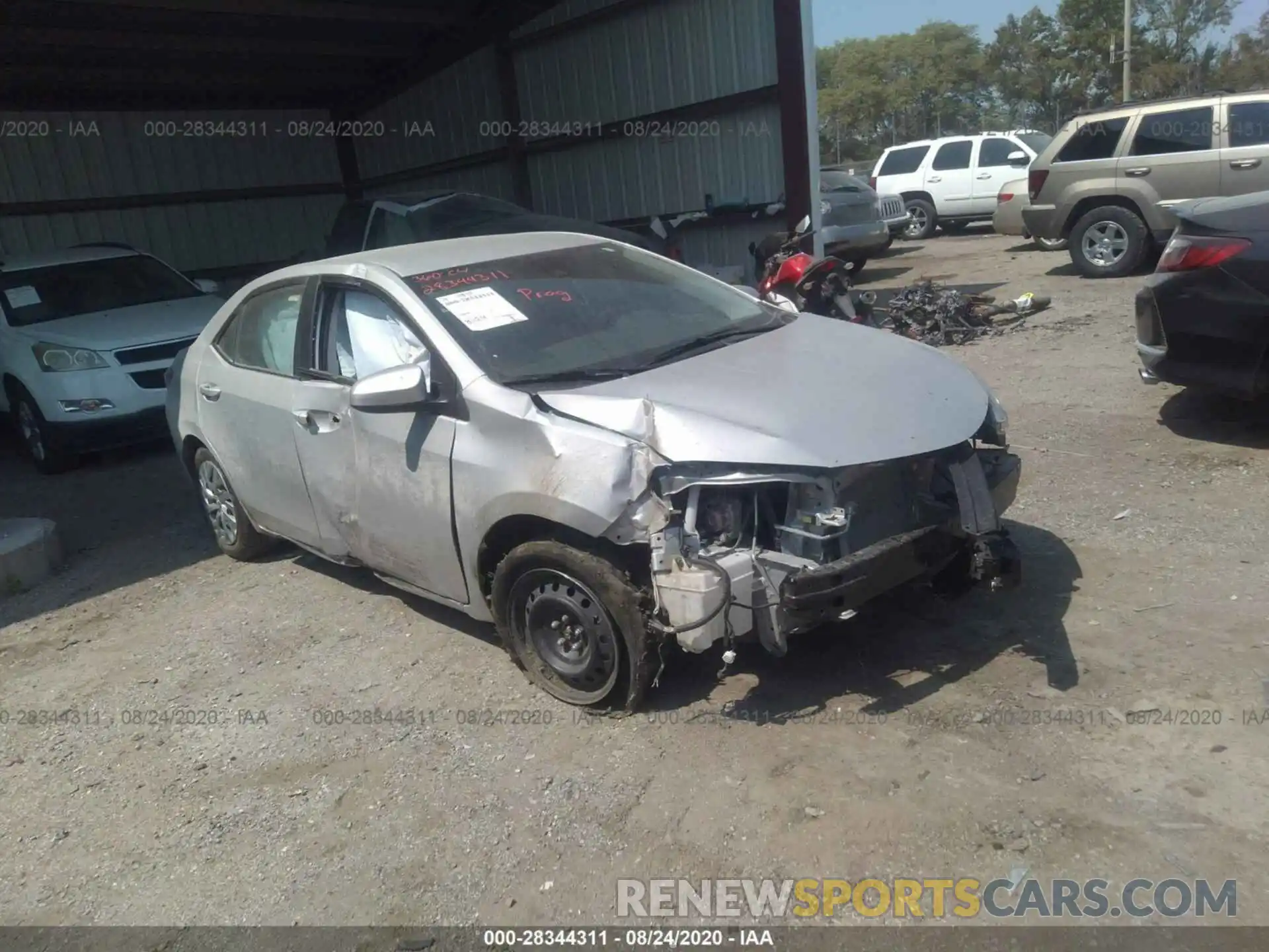 1 Photograph of a damaged car 2T1BURHE5KC133072 TOYOTA COROLLA 2019