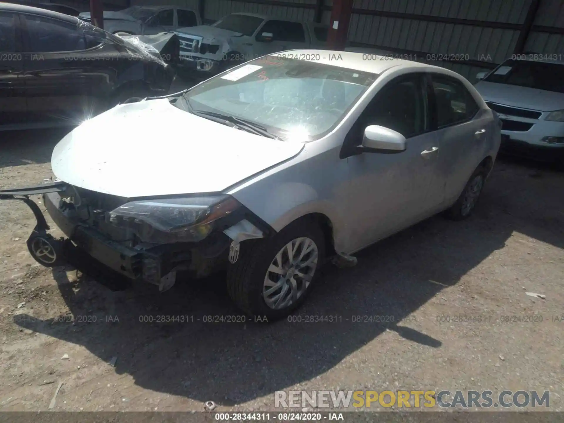 2 Photograph of a damaged car 2T1BURHE5KC133072 TOYOTA COROLLA 2019