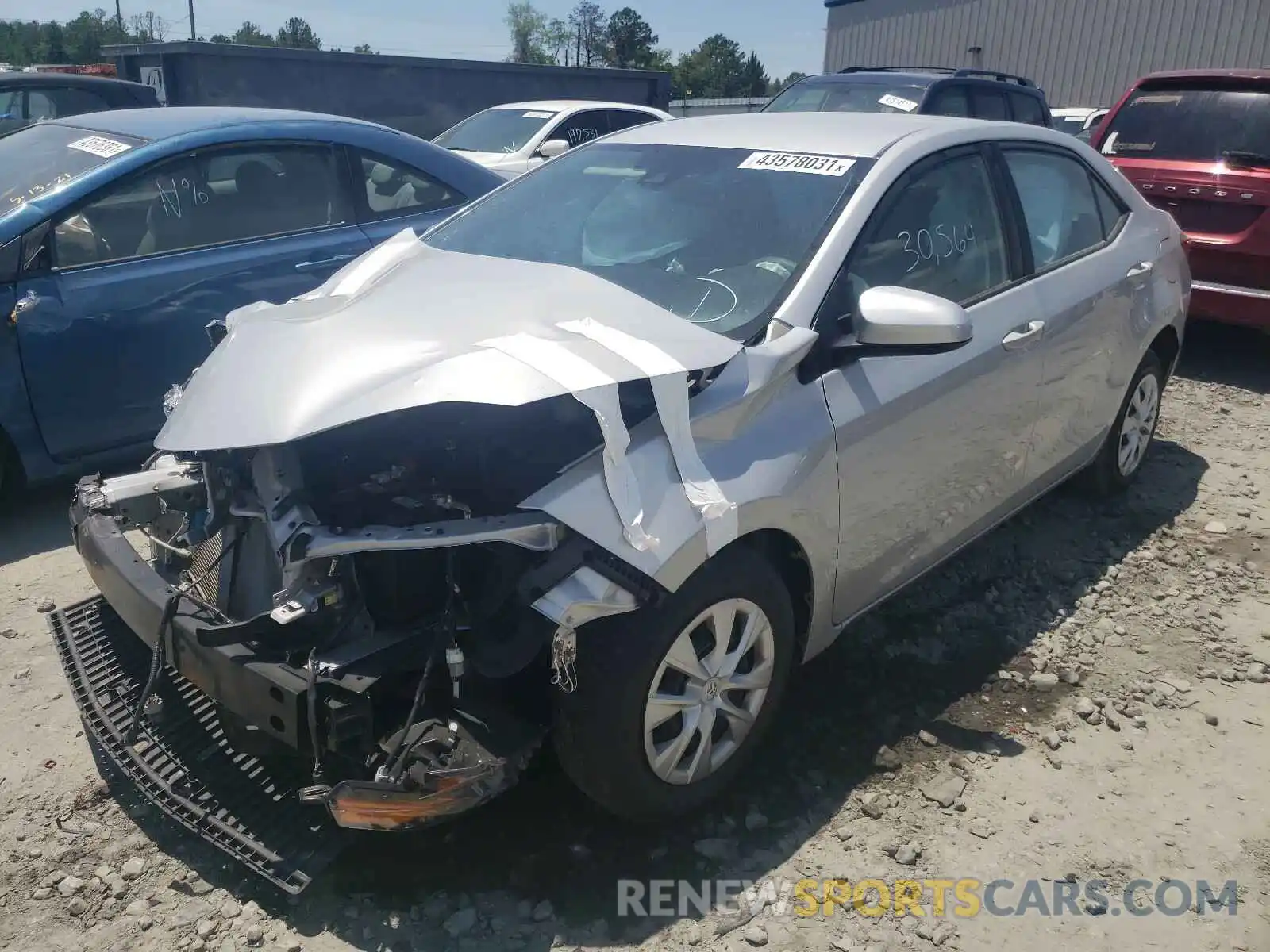 2 Photograph of a damaged car 2T1BURHE5KC136795 TOYOTA COROLLA 2019