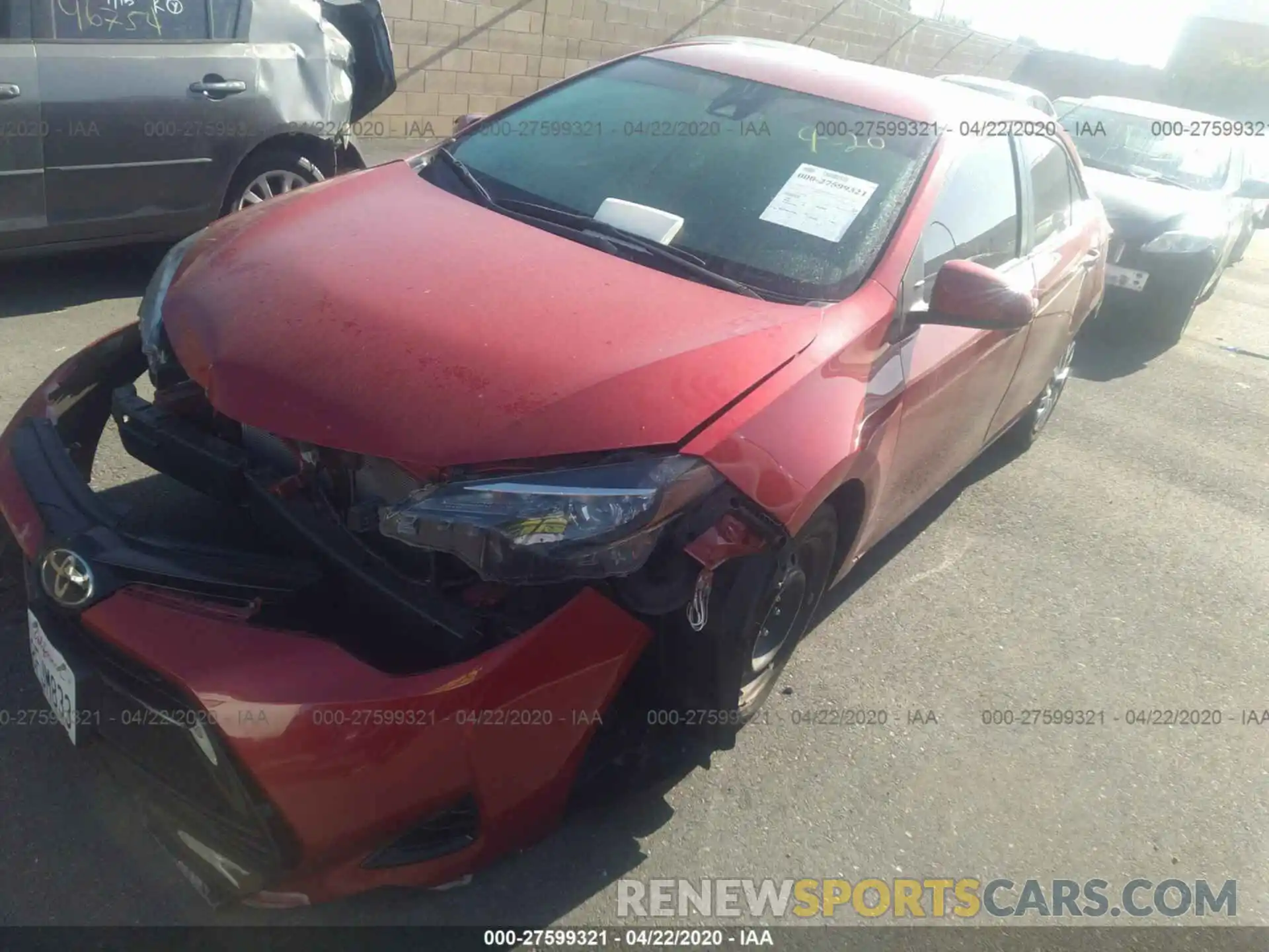 2 Photograph of a damaged car 2T1BURHE5KC138286 TOYOTA COROLLA 2019