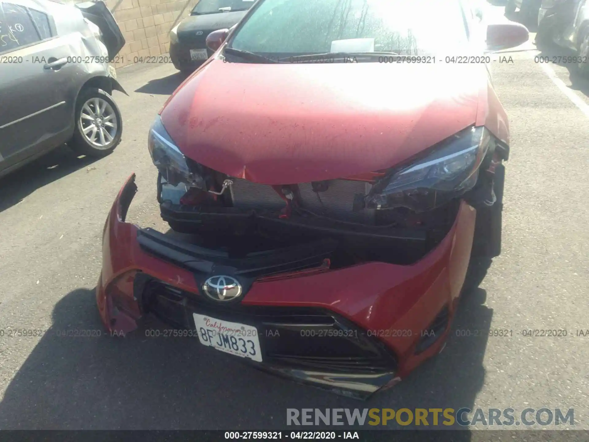 6 Photograph of a damaged car 2T1BURHE5KC138286 TOYOTA COROLLA 2019