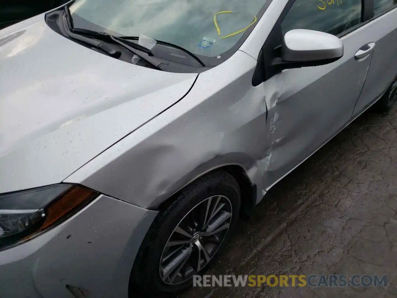 9 Photograph of a damaged car 2T1BURHE5KC138904 TOYOTA COROLLA 2019