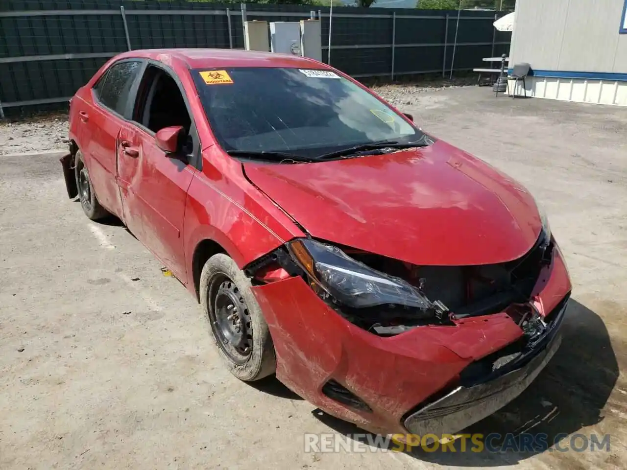 1 Photograph of a damaged car 2T1BURHE5KC142337 TOYOTA COROLLA 2019