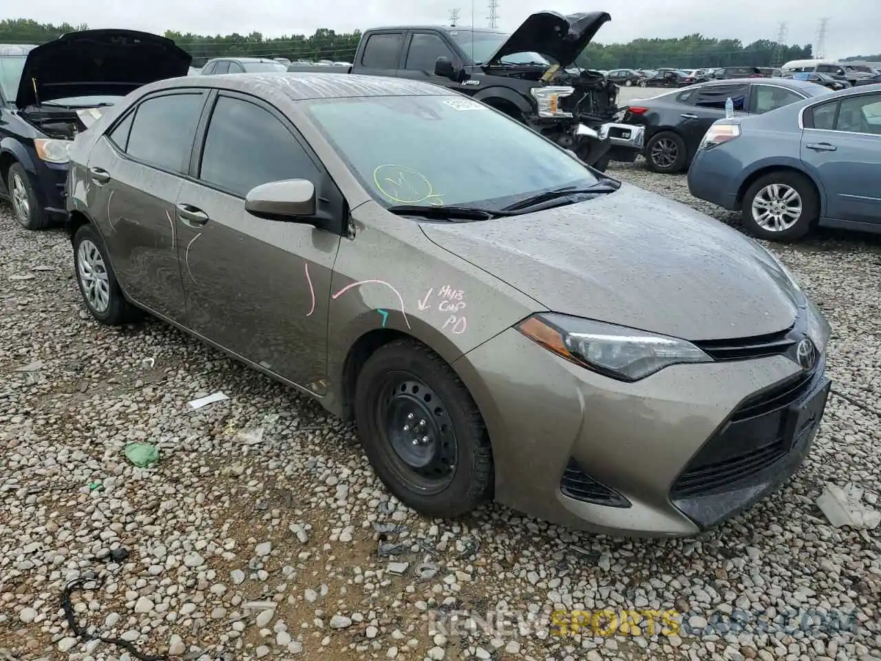 1 Photograph of a damaged car 2T1BURHE5KC143911 TOYOTA COROLLA 2019