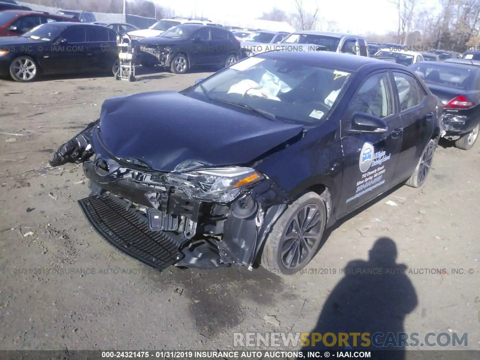 2 Photograph of a damaged car 2T1BURHE5KC144329 TOYOTA COROLLA 2019